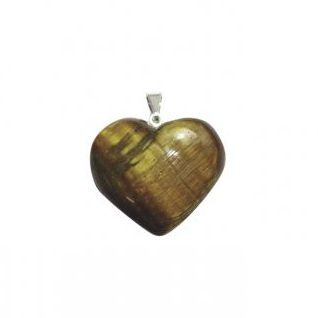 Colgante Corazón Ojo Tigre 2cm